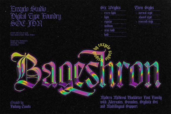 Bageshron: A Medieval Font for Modern Design