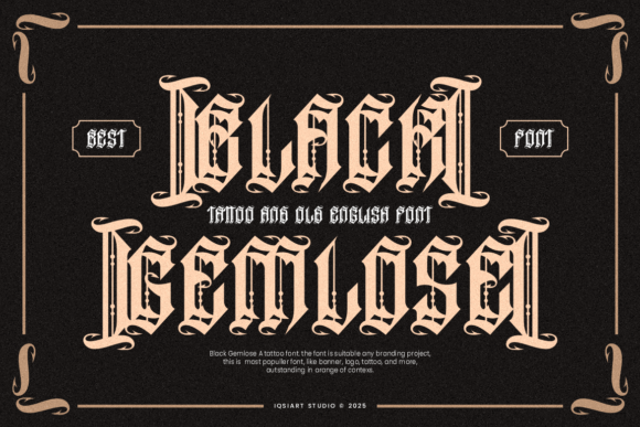 Black Gemlose: A Bold Blackletter Font for Modern Branding