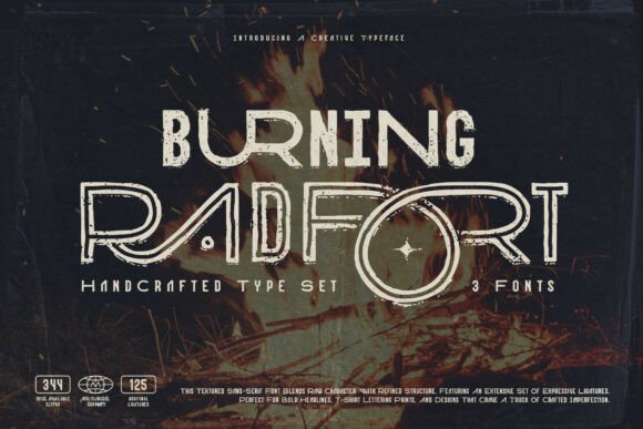 Burningradfort Simple: A Bold Sans Serif Typeface for Web Design