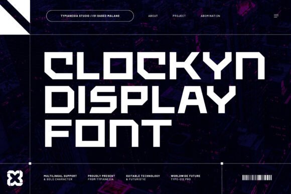 Clockyn: A Futuristic Display Font for Modern Editorial Design