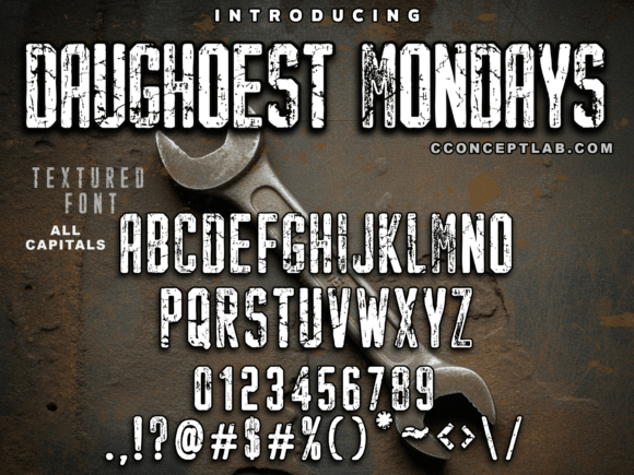 Daughoest Mondays: A Bold Serif Font for Makers