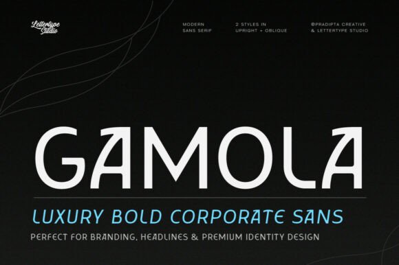 Gamola Typeface: A Bold Choice for Premium Brand Identity