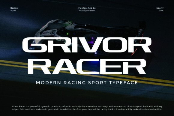 Grivor Racer: A Bold Sans Serif Font for Modern Branding