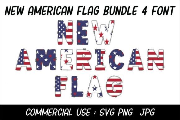 New American Flag Font