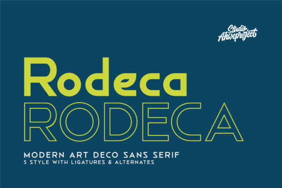 Rodeca Font: Bold Art Deco Style for Crafters