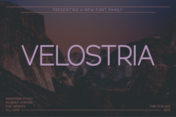 Velostria Rounded: A Modern Sans Serif Font for Bold Branding